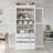 Multifunctional Cupboard with 3 Drawers,Adjustable Shelves-2078235695