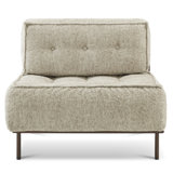 Kevene Modular Sofa Couch with Removable Cushion, Accent Armless Upholstered Sofa Chair