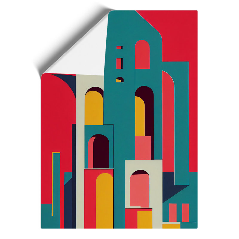 Bold Architecture No.2 Abstract - Wall Art, 29.7cm H x 21cm W, Paper, No Matte