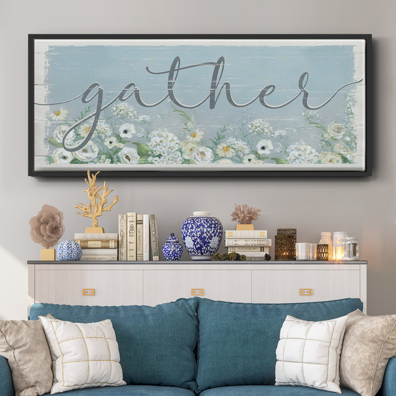 «Gather Garden», toile encadrée, H 20 po x l 50 po