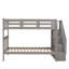 Twin-Over-Twin Bunk Bed with Storage and Guard Rail-363659823