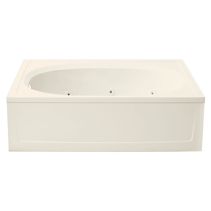 Baignoire tourbillon en alcôve Tranquility 60 "x 42", Biscuit