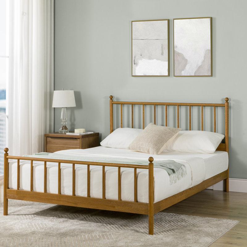 Edward Solid Wood Slat Bed, King