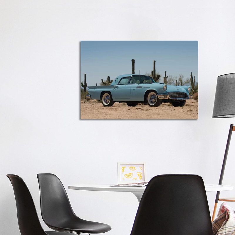 1957 Ford Thunderbird - Wrapped Canvas Print, 101.6 cm H x 66.04 cm W x 3.175 cm D
