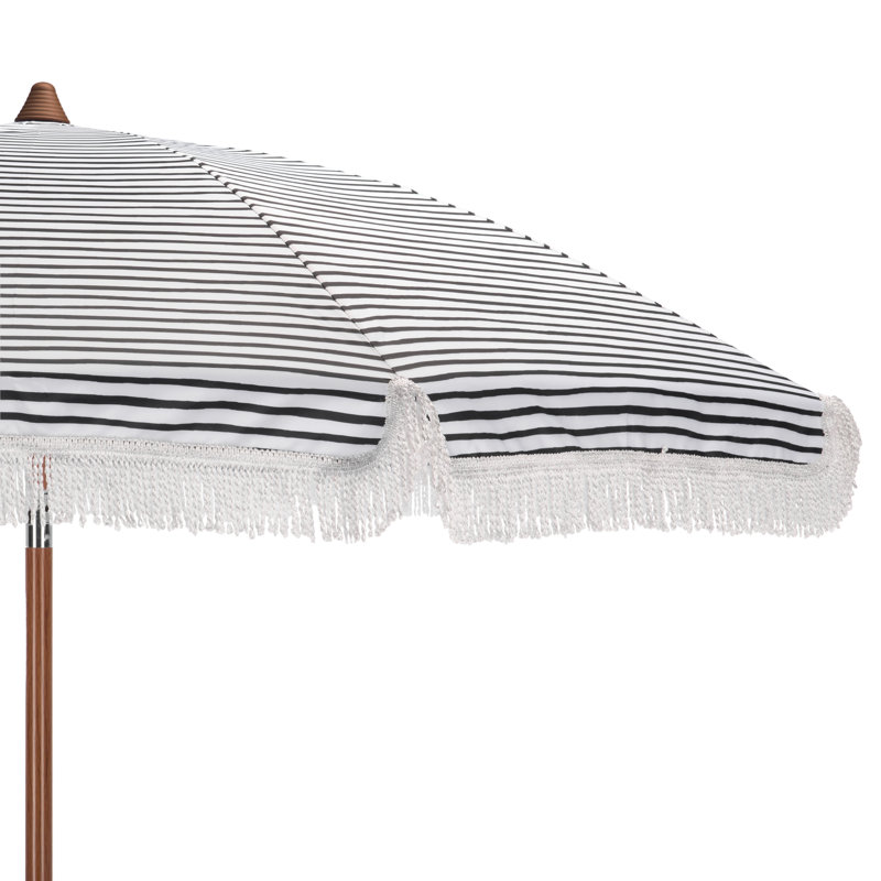 Parasol 6,5 pi Arondell, Rayure noir / blanche