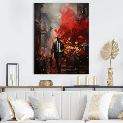 Red Harlem Nights At The Cotton Club I - Harlem Renaissance, art mural
