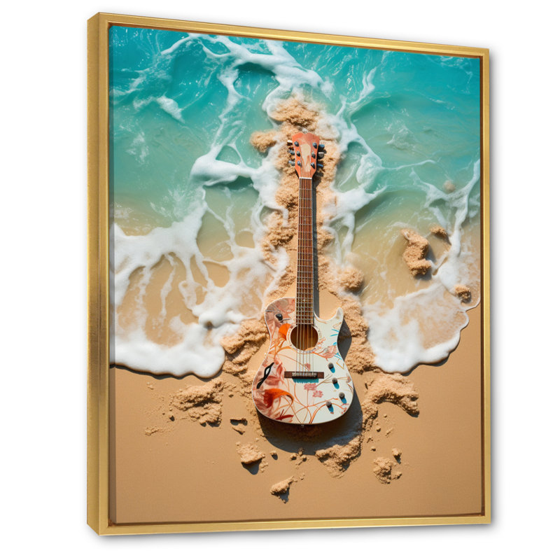 Nautique et plage, reproductions d'art mural, H 44 po x l 34 po x P 1,5 po, Cadre flottant doré