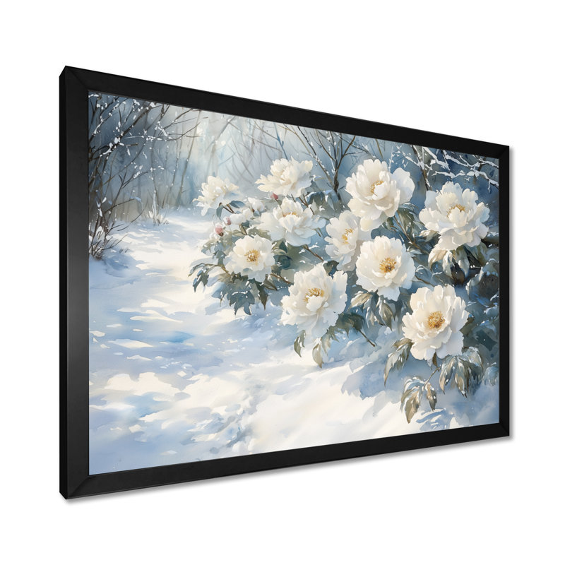 Makayla, pivoines le long du sentier glacial I - pivoines, art mural, Reproduction encadrée d'une seule photo sans pass