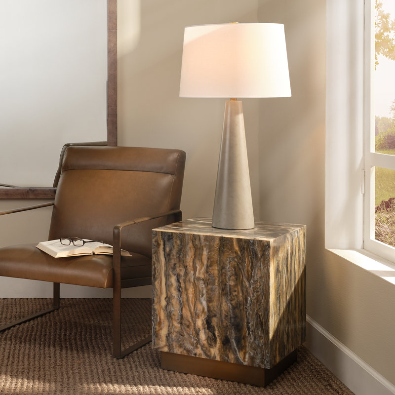 Alps Metal Table Lamp, Warm Grey