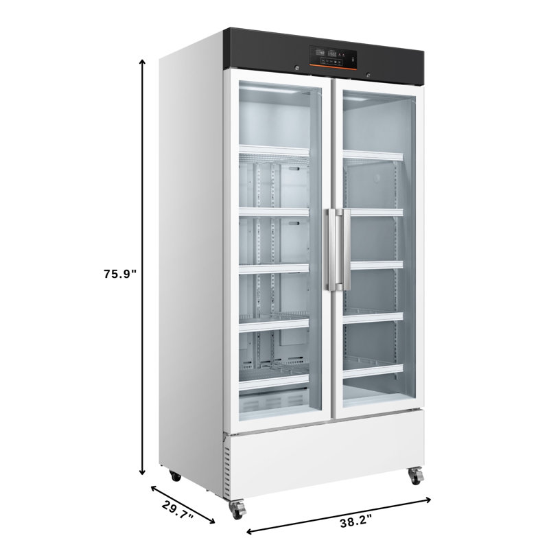 27 cu. ft. Medical Vaccine Refrigerator for Pharmacy and Laboratory with Multi-Level Emergency Alarms, UL-Listed in White (KM-PHR-27C)