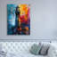 Art mural sur toile Breakwater Bay «Colorful Abstract Lighthouse 1» par Momart-205098115