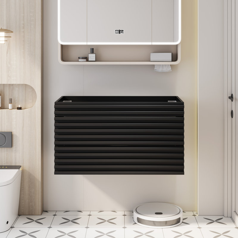 Base de meuble-lavabo simple 36 po, lavabo non inclus, Noir