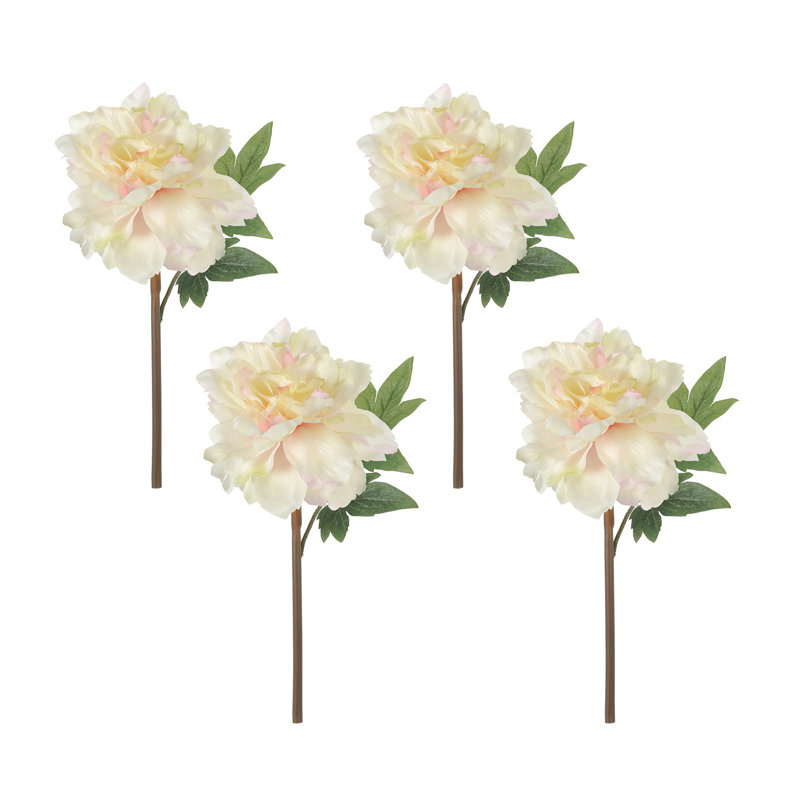 Pivoine 14 po Almost Real - rose, paquet de 4