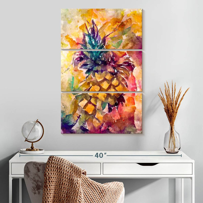 Yarlin Colorful Pineapple, 32" H x 20" W