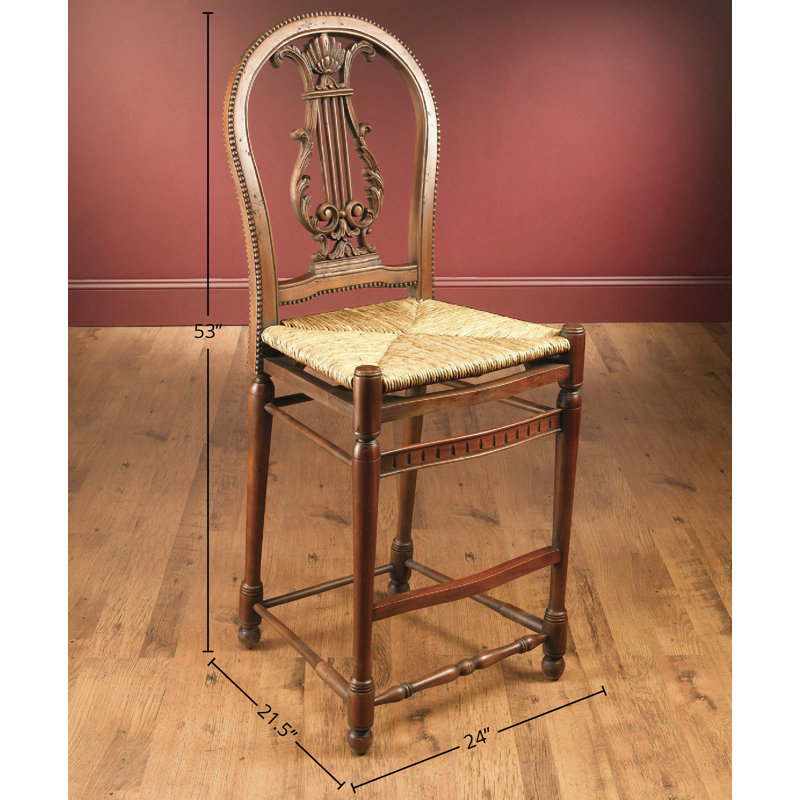 Kirksey 53" Bar Stool, Walnut