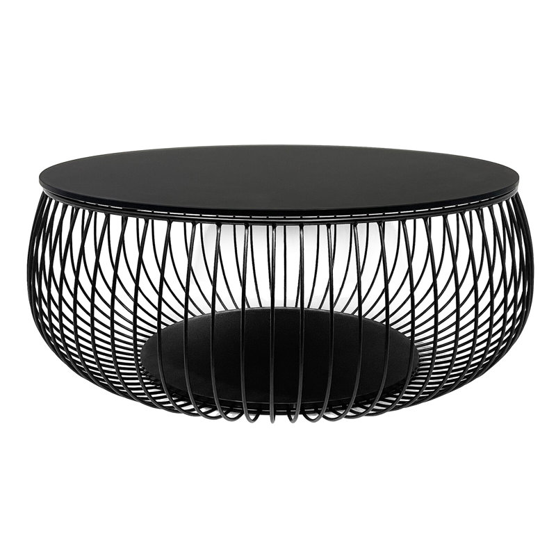 Cherissa Frame Coffee Table, Black, Black