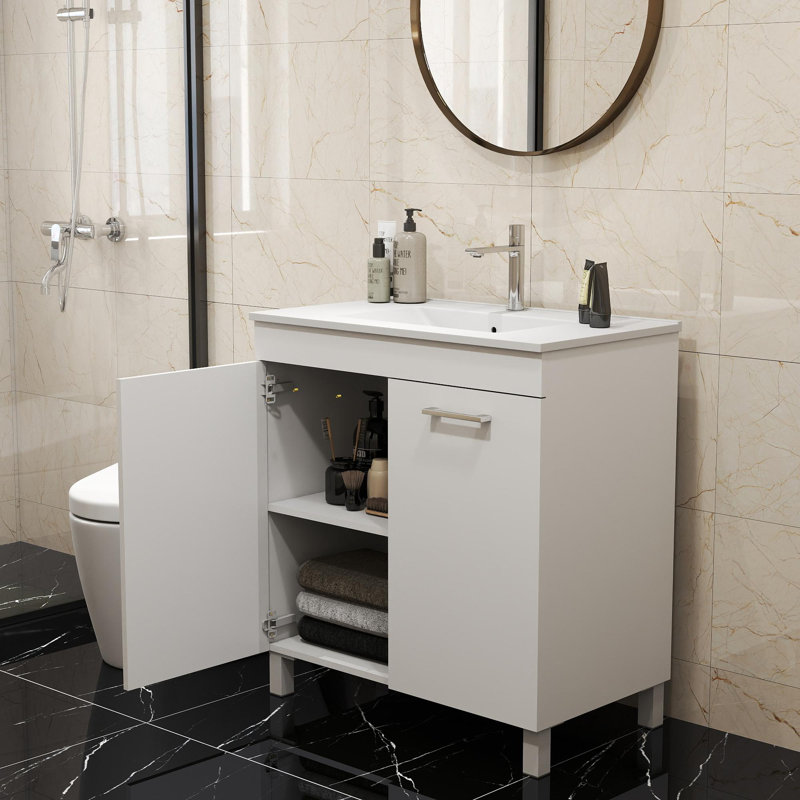 Meuble-lavabo simple autoportant 32 po avec lavabo 32 po