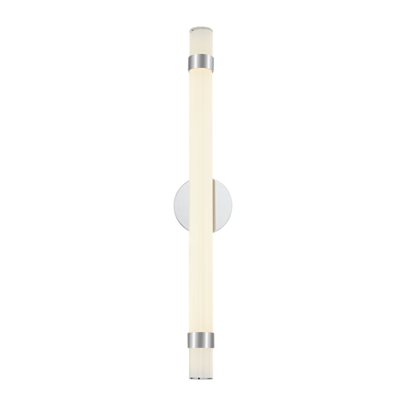 Madison Dimmable LED Bath Bar, Polished Nickel/Glossy Opal