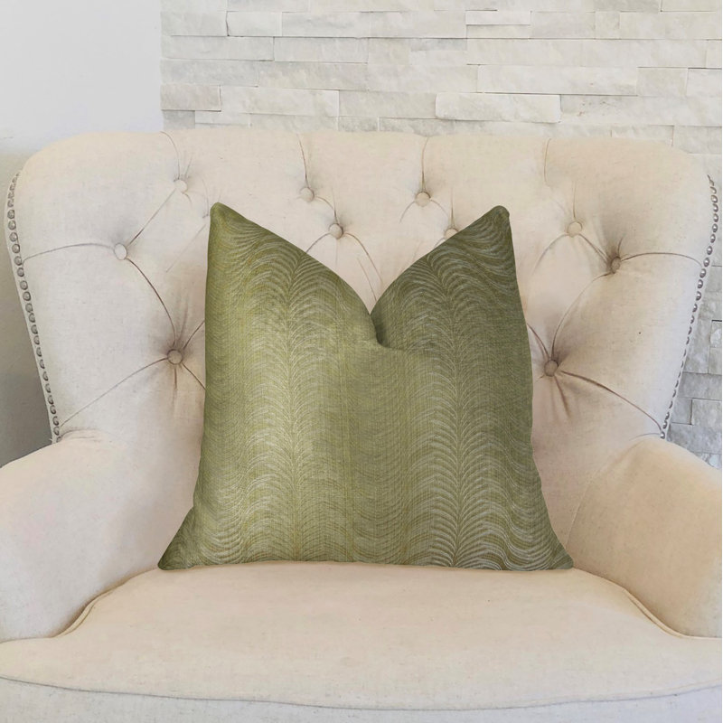 Housse et insert de coussin de luxe fait à la main Feathered Strokes, 12 po x 20 po, Coussin lombaire
