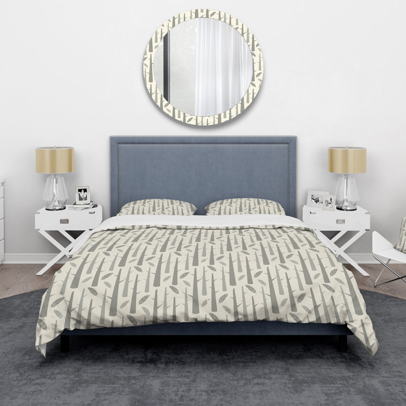 Abstract Tree Forest - Ensemble de housse de couette moderne - Microfibre de polyester