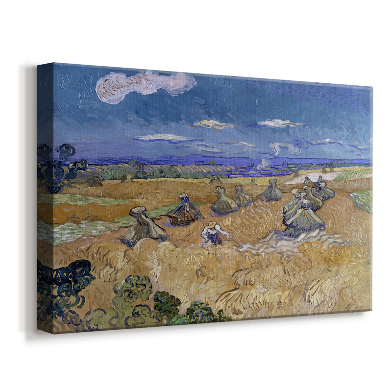 Wheat Field with Sheaves-Vincent van Gogh-Gallery Wrapped Canvas-1888, 8 x 12