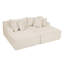 Fauteuil paresseux à deux places, canapé compressé sans assemblage, fabriqué en tissu de velours, fauteuil moderne moelleux, utilisé pour les salons et les chambres à coucher-1260212367