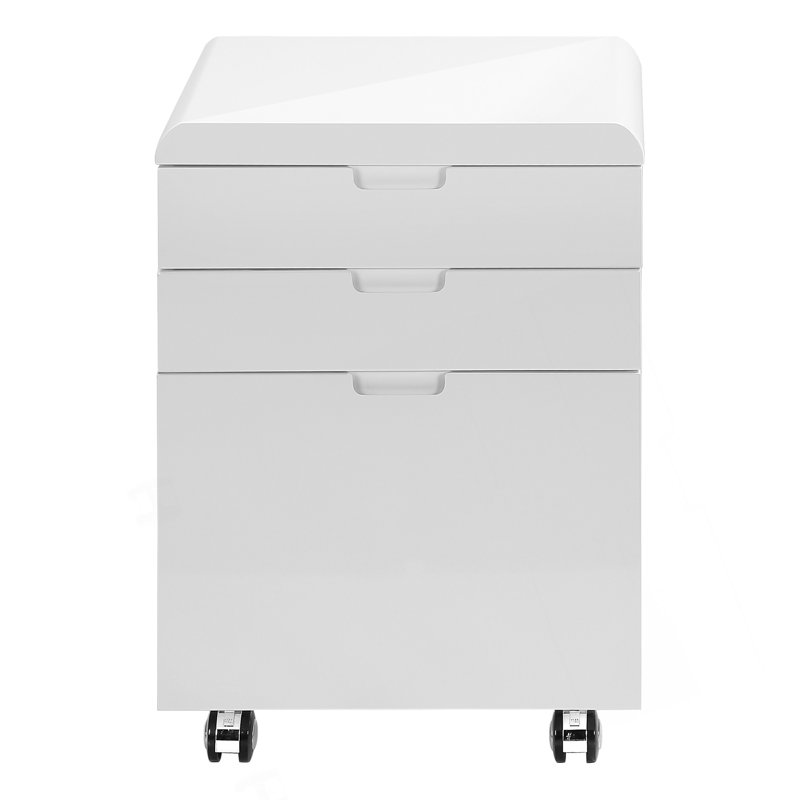 Rolling File Cabinet with Storage Drawers and Printer Stand for Modern Office Work