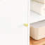 Colorblocking Storage Cabinet With Solid Wood Base & Feet