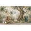 Papier peint jungle tropicale avec aquarelle Illustration d'éléphants-2002228679-2002228681