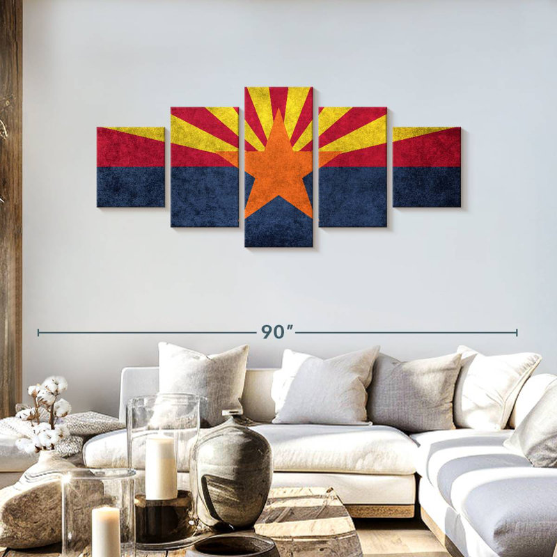 Grunge Arizona Flag, 30" H x 68" W