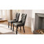 Ensemble de 2 chaises de salle à manger en cuir de polyuréthane de style Mid-Century avec capitonnage à boutons et garniture cloutée-288836750