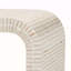 Table de bout en nacre de Capiz côtière beige et blanche