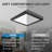  Modern slim square black flush mount ceiling light for Bedroom, Kitchen, Hallway, Laundry-452271993