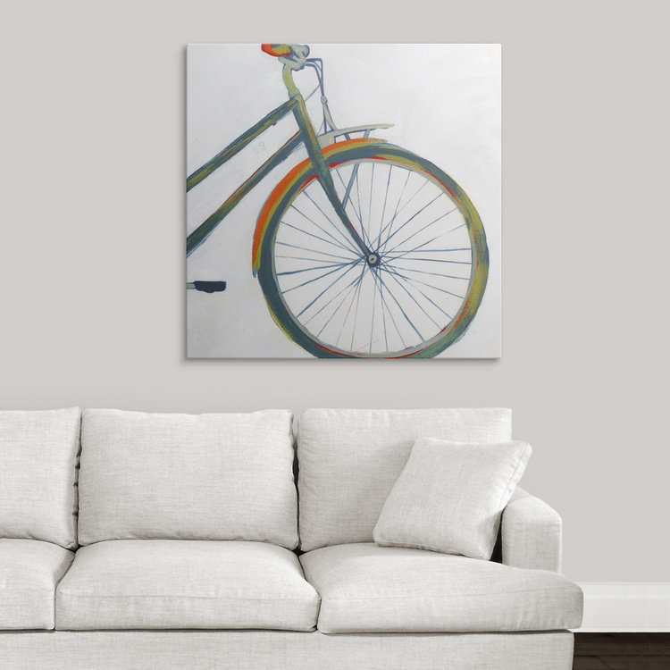 « ii », reproduction d’art dépilée Bicycle Diptych, H 35 po x l 35 po x P 1,5 po, Toile