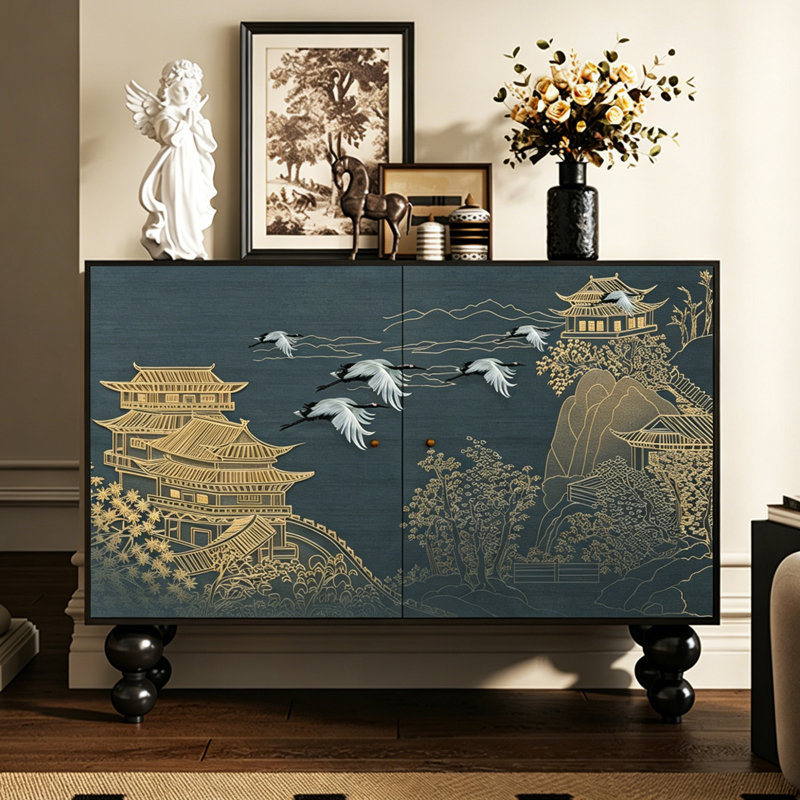 Chinese Style Solid Wood Storage Cabinet