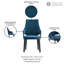 Chaise de salle à manger rembourrée Kara-853816667