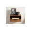 Adeana Poplar Solid Wood Floating Shelf with Drawer-1359192226