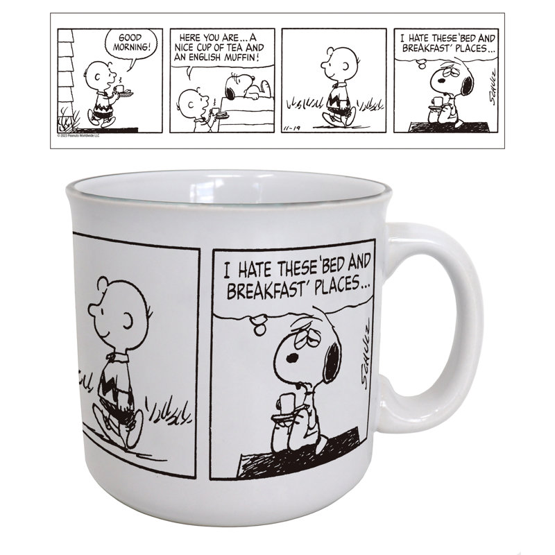 Peanuts - Snoopy-Bed and Break 20oz. Camper Mug
