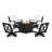 Braxton 5-Piece Deep Seating Swivel Conversation Set with Fire Pit Table-68603219-128126273