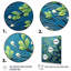 «Green and Blue Tree Dance» - Art mural sycomore-1824507280-1824507306