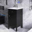 Ensemble de meuble-lavabo sur pied 20 po avec cadre en bois massif et panneau de fibres à densité moyenne avec plateau en céramique intégré-884456668