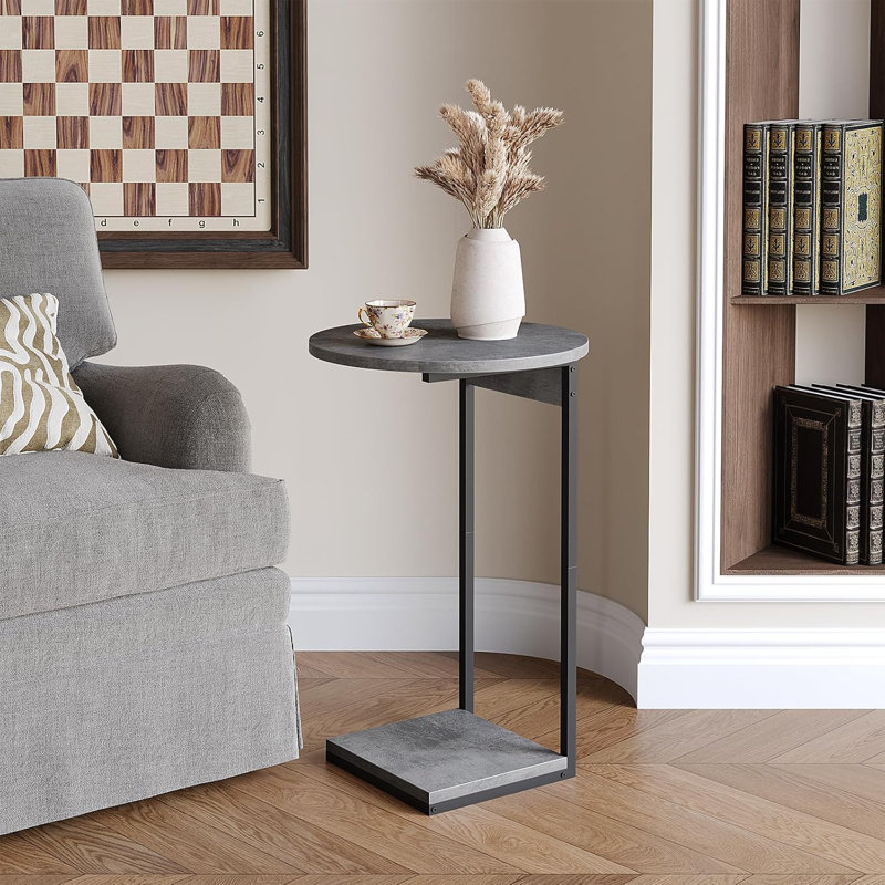 Table de bout Merilee, Gris, H 25,69 po x l 15,35 po x P 15,35 po
