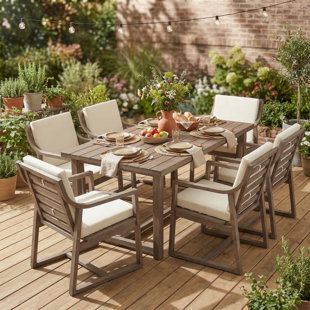 Outdoor Dining Set 7-Piece Outdoor Dining Set Patio Table And Chairs Set Modern Outdoor Furniture Set for Patio, Backyard, Garden