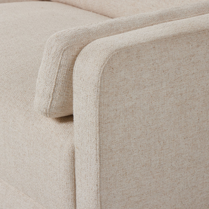 Toland Modular Chaise Sectional, Cream Polyester Blend