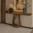 Retro Nut-Brown Solid Wood Console Table-1960302813