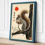 Squirrel in Silence Japandi - Wrapped Canvas-2146032448-2146032453