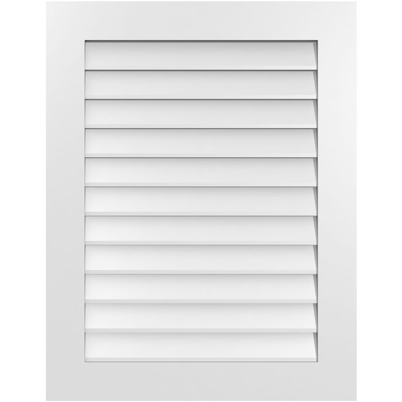 Vent à pignon rectangulaire en uréthane non-fonctionnel, H 36 po x l 28 po x P 1 po