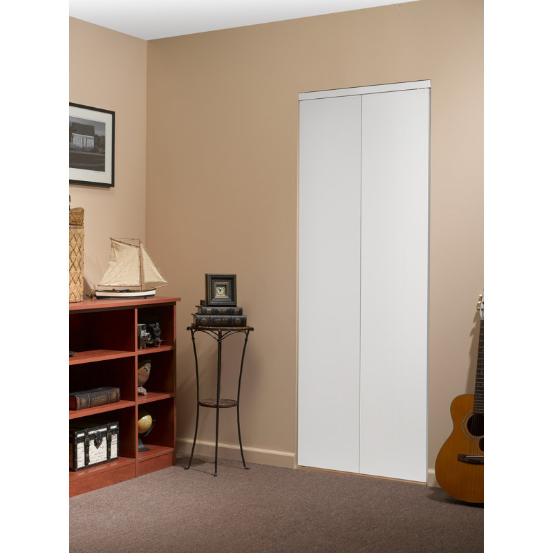 80'' White Solid Core MDF Smooth Bi-Fold Closet Door