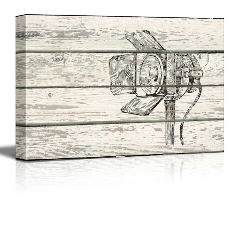 «Studio Lighting Print CrossHatc Artworkh Rustic Home Art», H 12 po x l 18 po