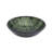 Bathroom Artistic Tempered Glass Vessel Bathroom Sink With Black Faucet And Pop-Up Drain, Elegant Green Glass Bathroom Sink With Natural Marble Texture